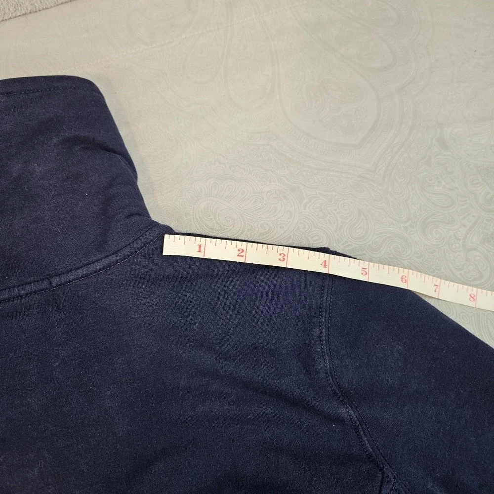 Lauren Active Ralph Lauren Navy Blue Utility Zip Up Jacket Orange Trim Small